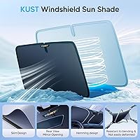 Vista 4 de KUST - Parasol plegable para parabrisas, protector que bloquea los rayos UV y mantiene tu coche más fresco