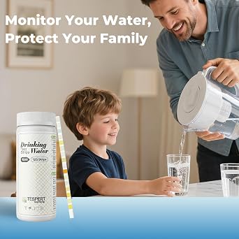 TESPERT Drinking Water Test Strips 125ct, Lead Home Tap Well Water Test Kit