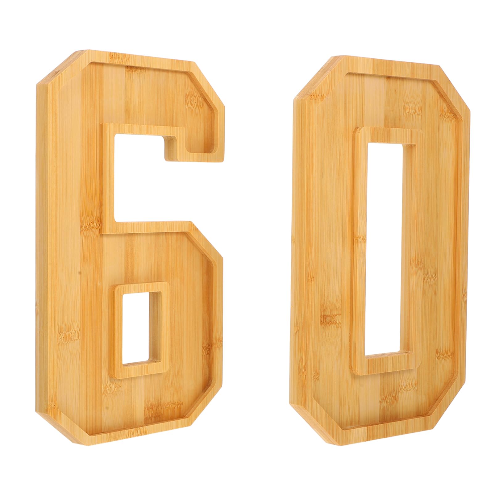 Lot Plateau Grosse Chiffre 2, Bois Set en 60, Alimentaire Capacité