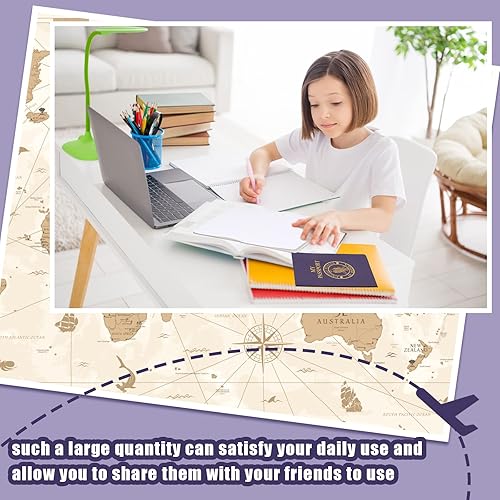 Miniatura 6 de SATINIOR 60 cuadernos de pasaporte en blanco a granel para simular, libro de pasaporte, actividad, cuaderno falso, tema mundial, recuerdos de