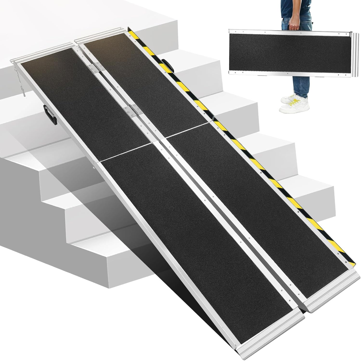 Amazon.com: Wheelchair ramp 7FT, Lightweight, Foldable and Portable ...