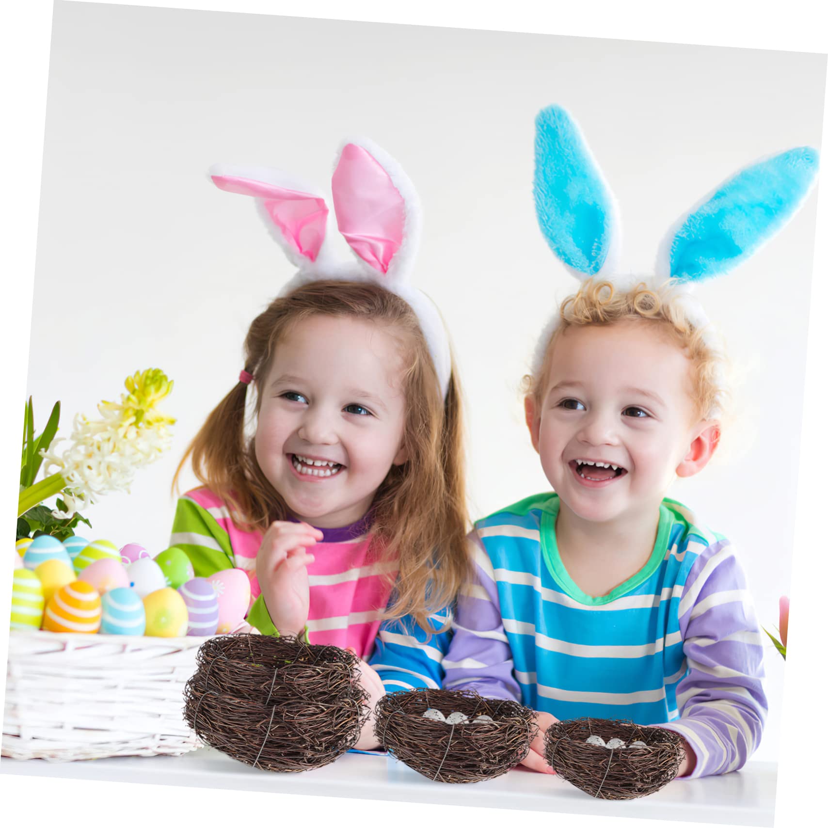 POPETPOP 10 Piezas Nido Pájaro Decoración del Hogar Natural Falsos Favores La Fiesta Pascua Casa del Pájaro Pascua Canasta Niños Aves Novia Rota Mimbre Nido
