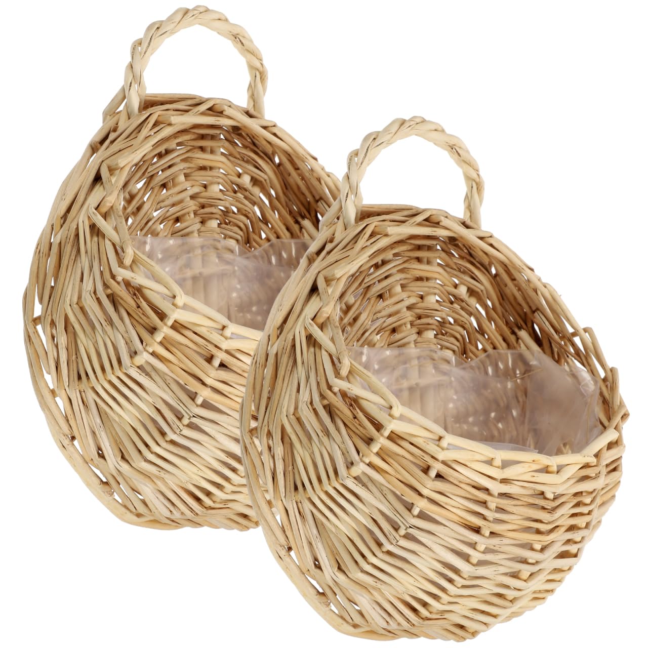 Panier de fleurs en rotin Toddmomy lot de 2 pots muraux en osier tressé