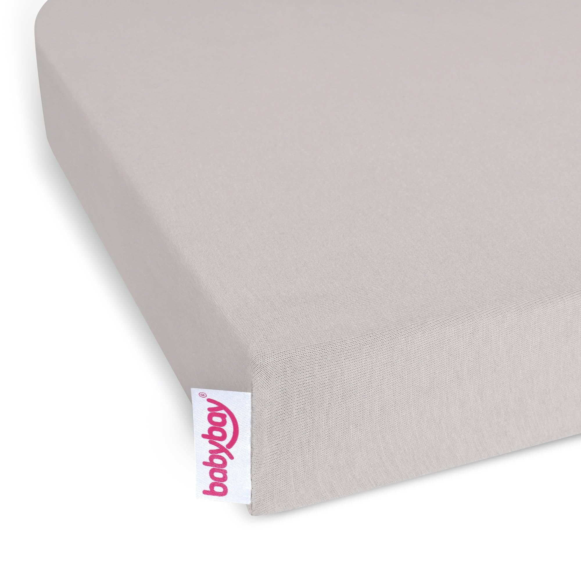 babybay Jersey Spannbetttuch Deluxe passend für Modell Verlängerungsseite Original, Maxi, Midi und Boxspring, beige, 89 x 65 cm (1er Pack)
