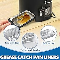 Vista 3 de SafBbcue Char-Broil The Big Easy 2425514W12 - Bandeja de grasa de aluminio para parrilla de aluminio, recolectores de grasa de papel de aluminio