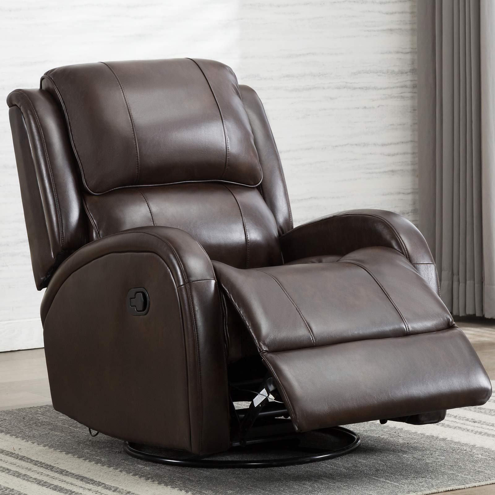 leather rocker glider
