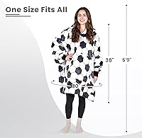 Vista 6 de Tirrinia Wearable Blanket Oversized Hoodie for Adults, Sherpa Soccer Blankets Sweatshirt Blanke, as Warm & Funny Gifts for Men Women Mom Dad