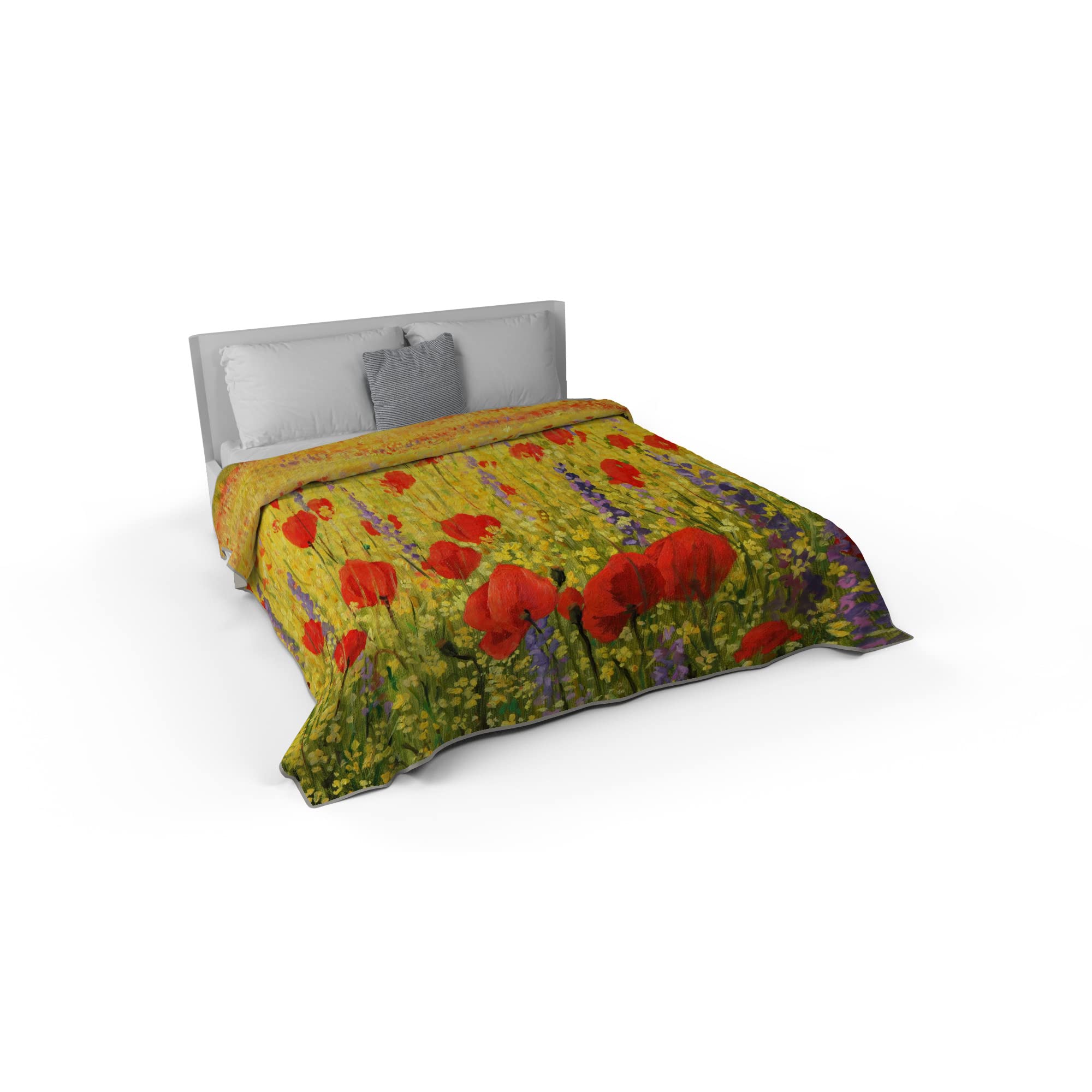 Italian bed Linen Sogni d'Autore Trapuntino Estivo in Microfibra con Stampa in Digital a Copertura Totale, Matrimoniale, SD10