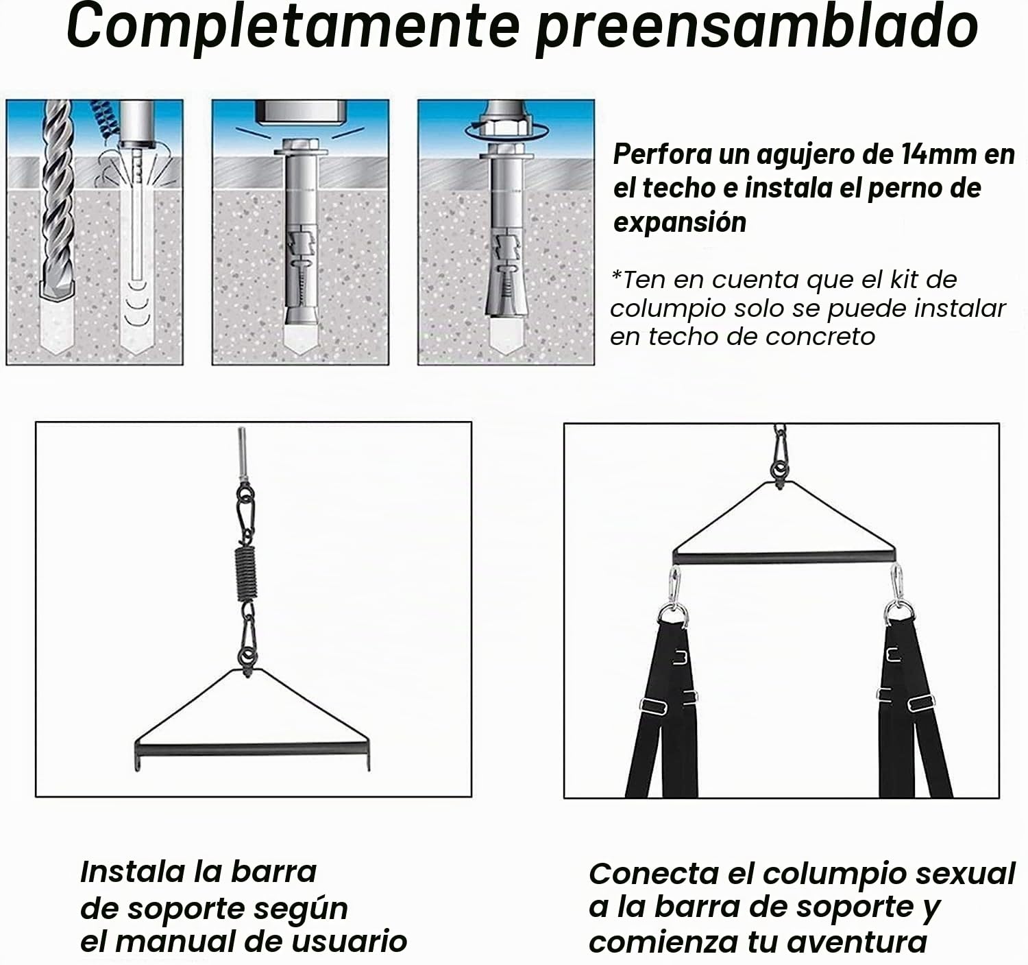 Sex Bondage Kit Juego de Restricciones Columpio columpio de techo de 800 lb for dormitorio, adultos, sexo, columpio colgante, columpio giratorio 360, columpio for dormitorio Herramientas de juego SM p