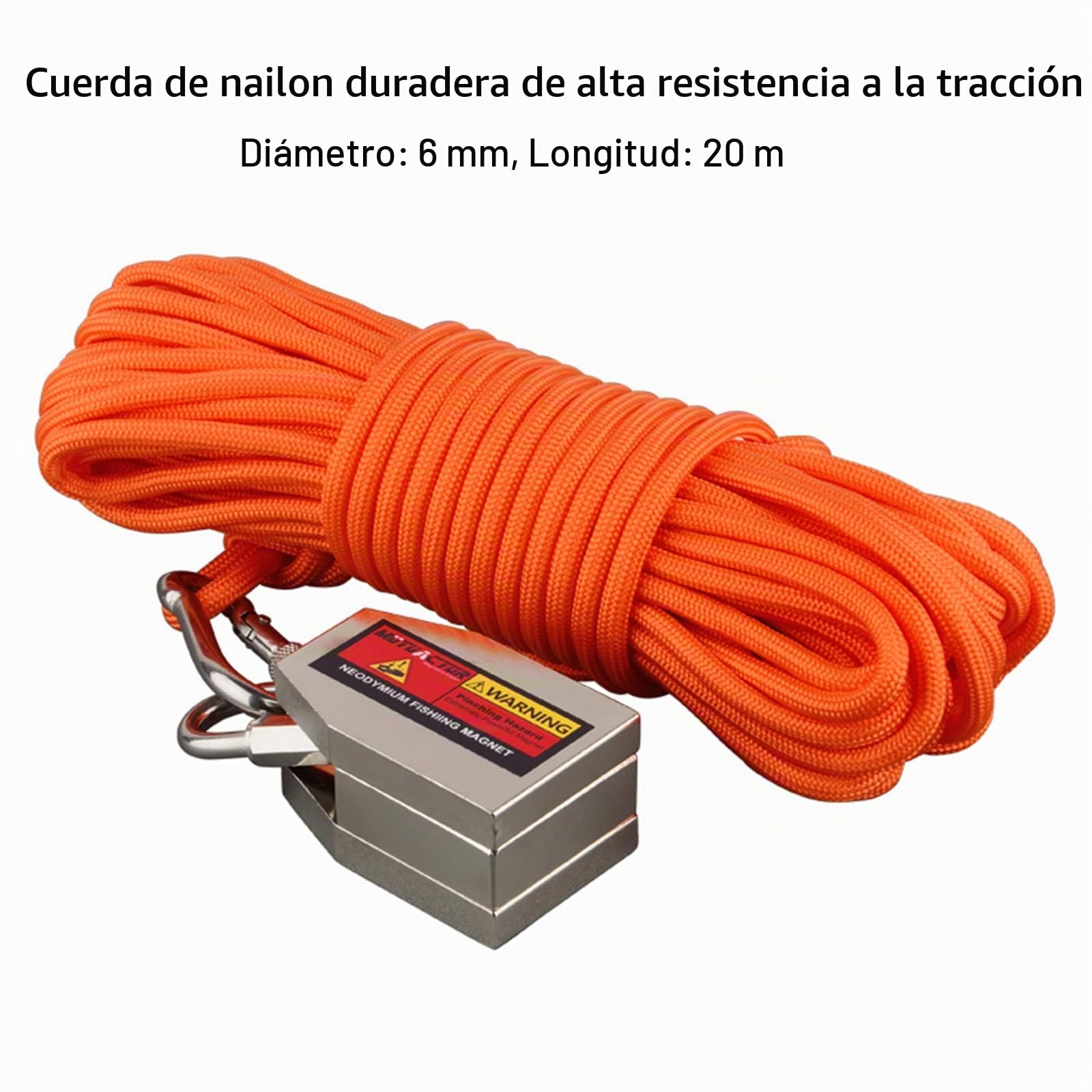 MUTUACTOR - Kit de imanes de pesca de tres lados, potente y combinado de 1200 lb, imán de neodimio súper potente para pescar, recuperación bajo el agua con cuerda de 66 pies y guantes.