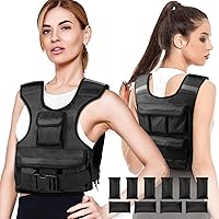 Fitrobust Adjustable Weighted Vest for Women 0-18 lbs: Breathable Running Vest with Removable Sandbags, Reflective Strips for Hiking & Training
