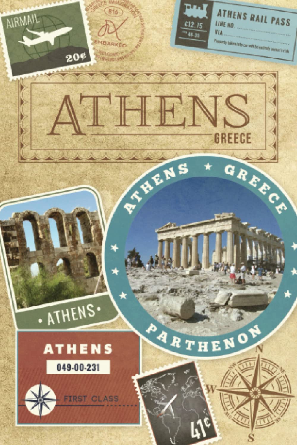 Athens Travel Journal - A Blank Lined Athens Travel Book , the Perfect Athens Greece Travel Book or Diary Gift for a holiday in Athens. Write Daily or ... Log.: Great for Athens study abroad students!