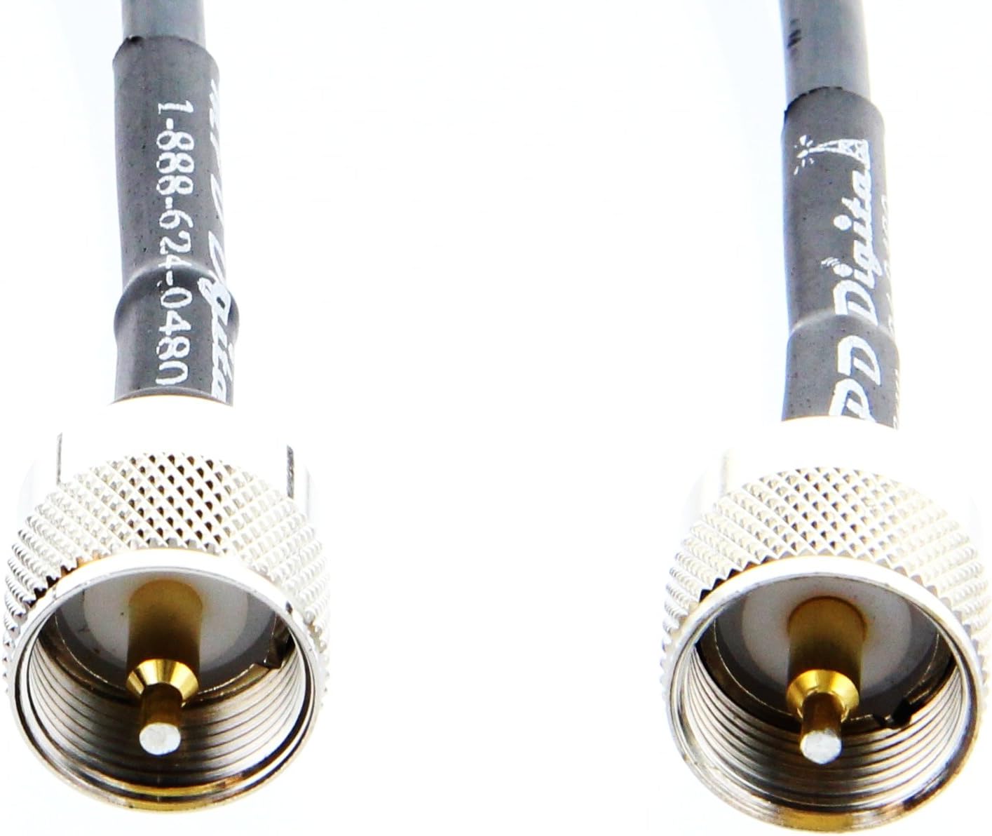 CNT240 Coaxial Cable with MPD Digital UHF PL259 Male Connectors, Ham and CB RF Coax Cable (1-Feet)