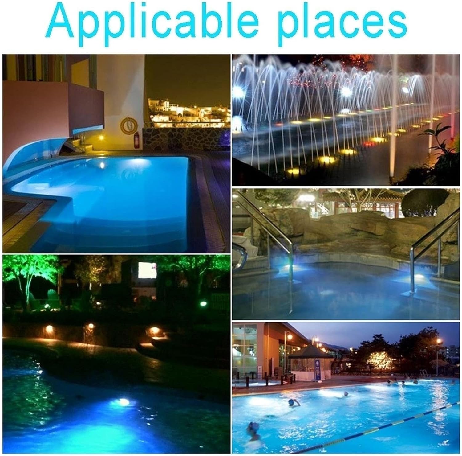 2PCS LED Underwater Fountain Light - RGB Landscape Lights, with RF Remote Control Recessed Spotlight, IP68 Waterproof Stainless Steel Garden Spotlight, For Garden Pond Swimming Pool Terrace(Ac24v,36W)