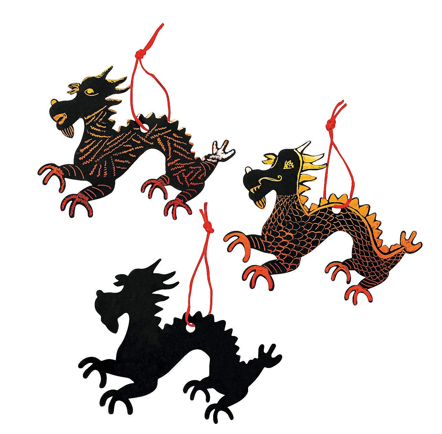 Fun Express 2025 Magic Color Scratch Chinese New Year Dragons - 24 Pieces