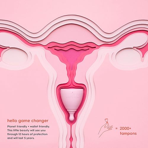 Miniatura 5 de The Hello Cup Copas menstruales de doble caja sin BPA reutilizable hipoalergénico reciclable grado médico TPE sin silicona sin goma sin látex XS Sm