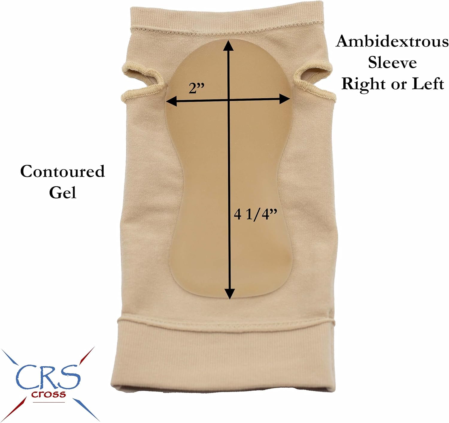 CRS Cross Carpal Gel Sleeve - Wrist and Palm Protection & Cushion. Ambidextrous Sleeve, Right or Left (One Size Fits Most) : Sports & Outdoors