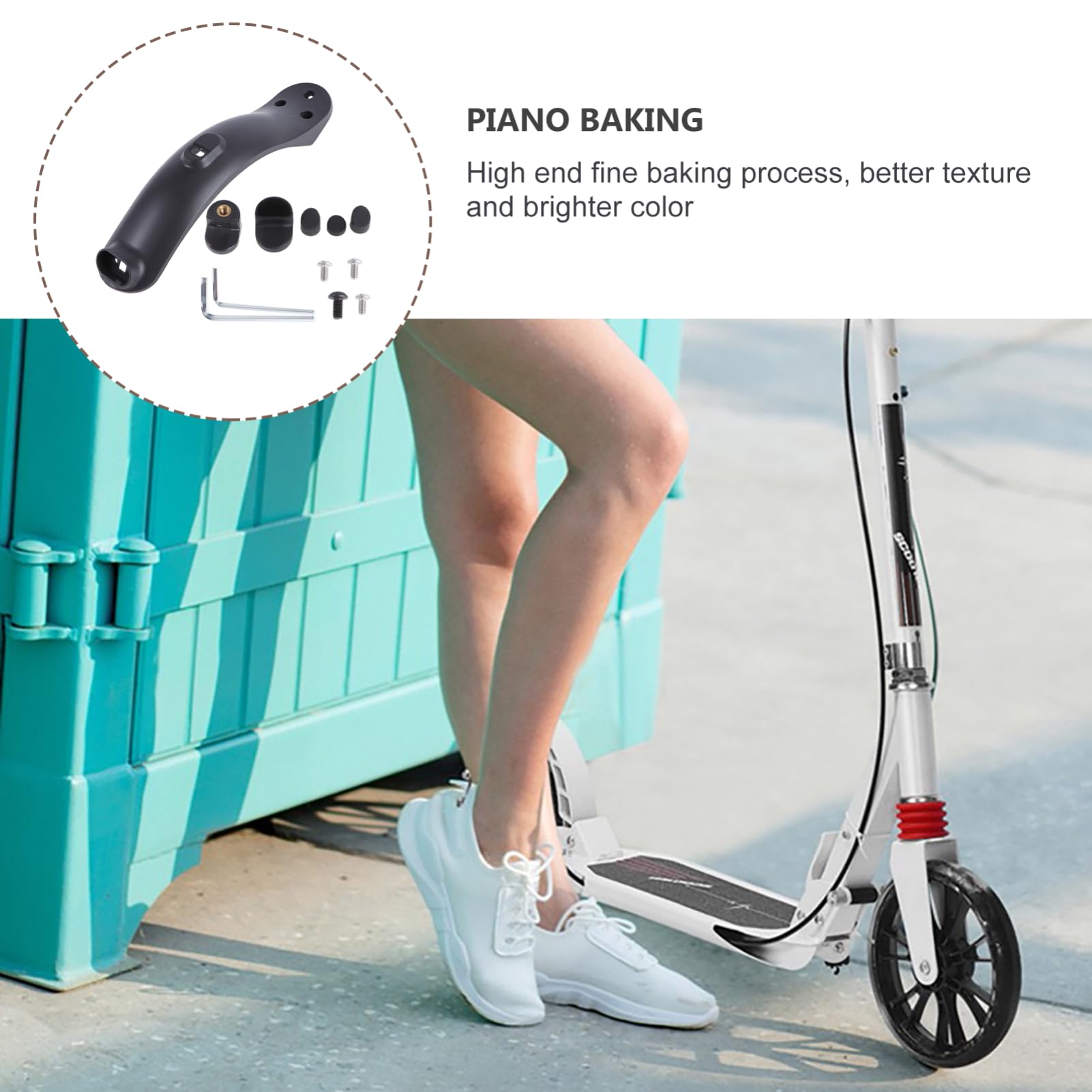 TOYANDONA Garde Boue Arrière pour Trottinette Électrique Accessoire de Remplacement Aux UV Facile à Installer Design Renforcé Parfait pour Conduite Sécurisée sous la Pluie
