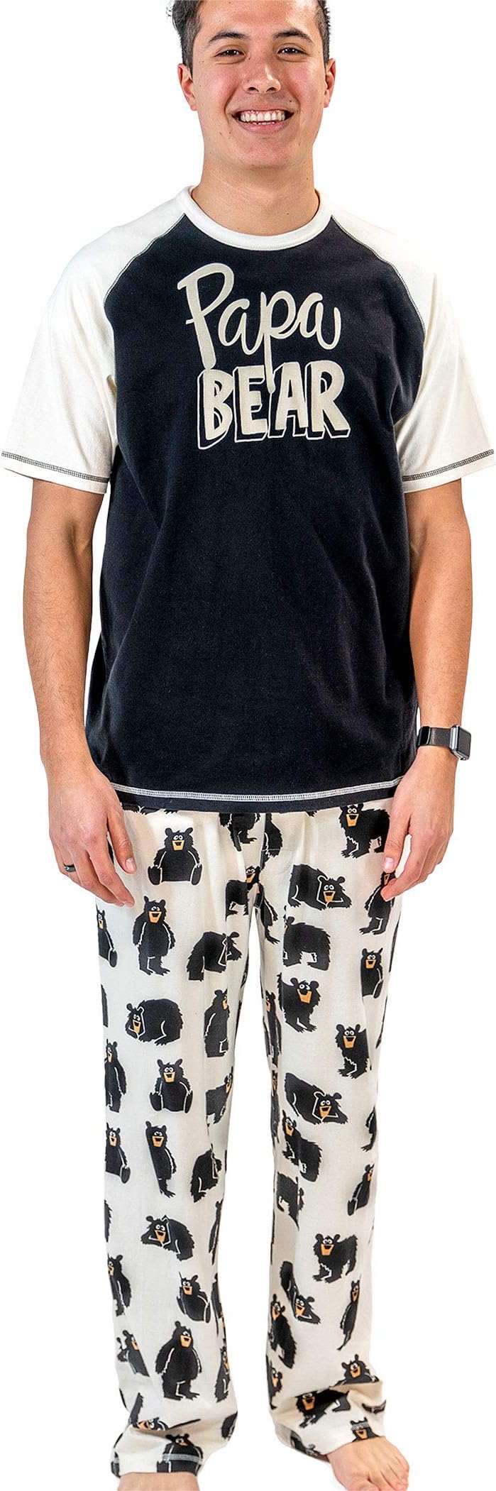 Lazy One Matching Family Pajama Sets for Adults, Kids, and Baby (Family Bear)