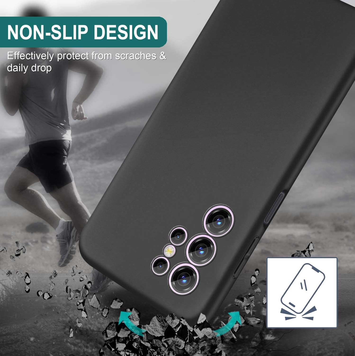 JDXHFF Coque Copatible Avec Ulefone Note 16 Pro (6.52") Noir Housse Et