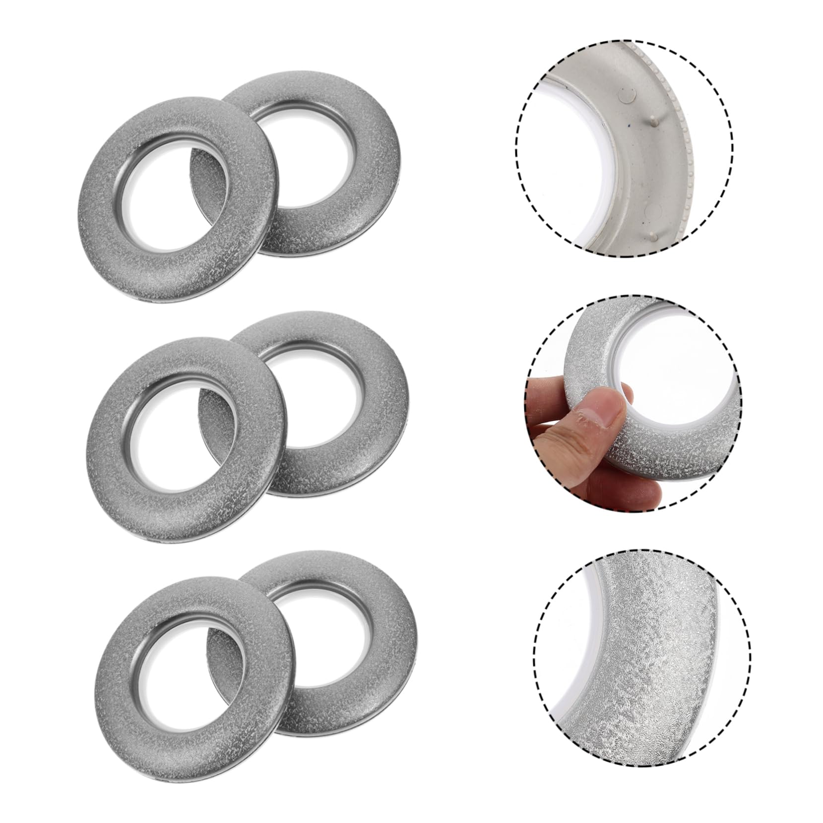ORFOFE Occhielli per Tende Riutilizzabili in Plastica 80 Pezzi Autobloccanti per Decorazioni per La Casa