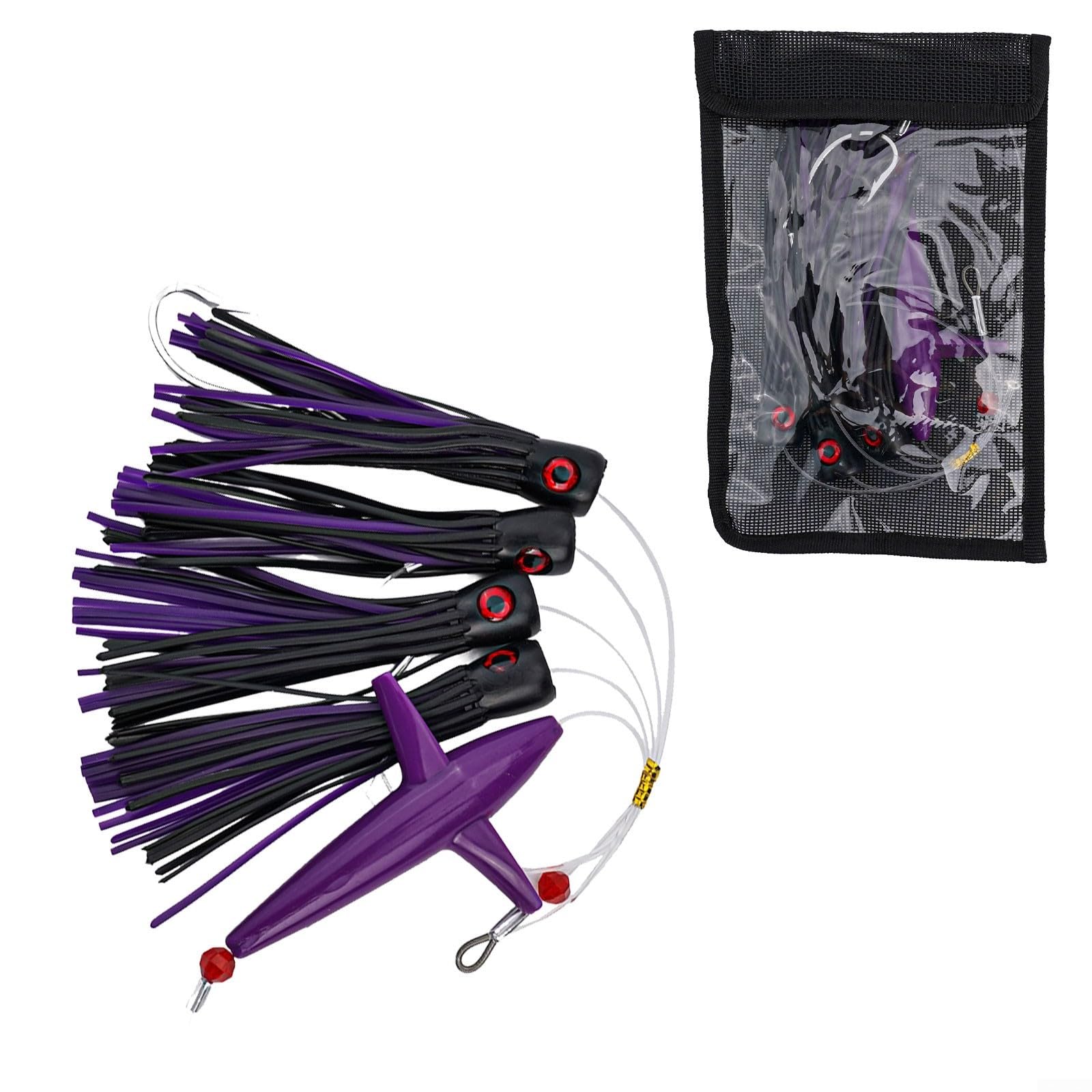 Feather Rig Bird Trolling, Lure Squid Tuna Daisy Chain For Big Game Fishing Rigged, Sea Fishing Bait 210-G (C5)