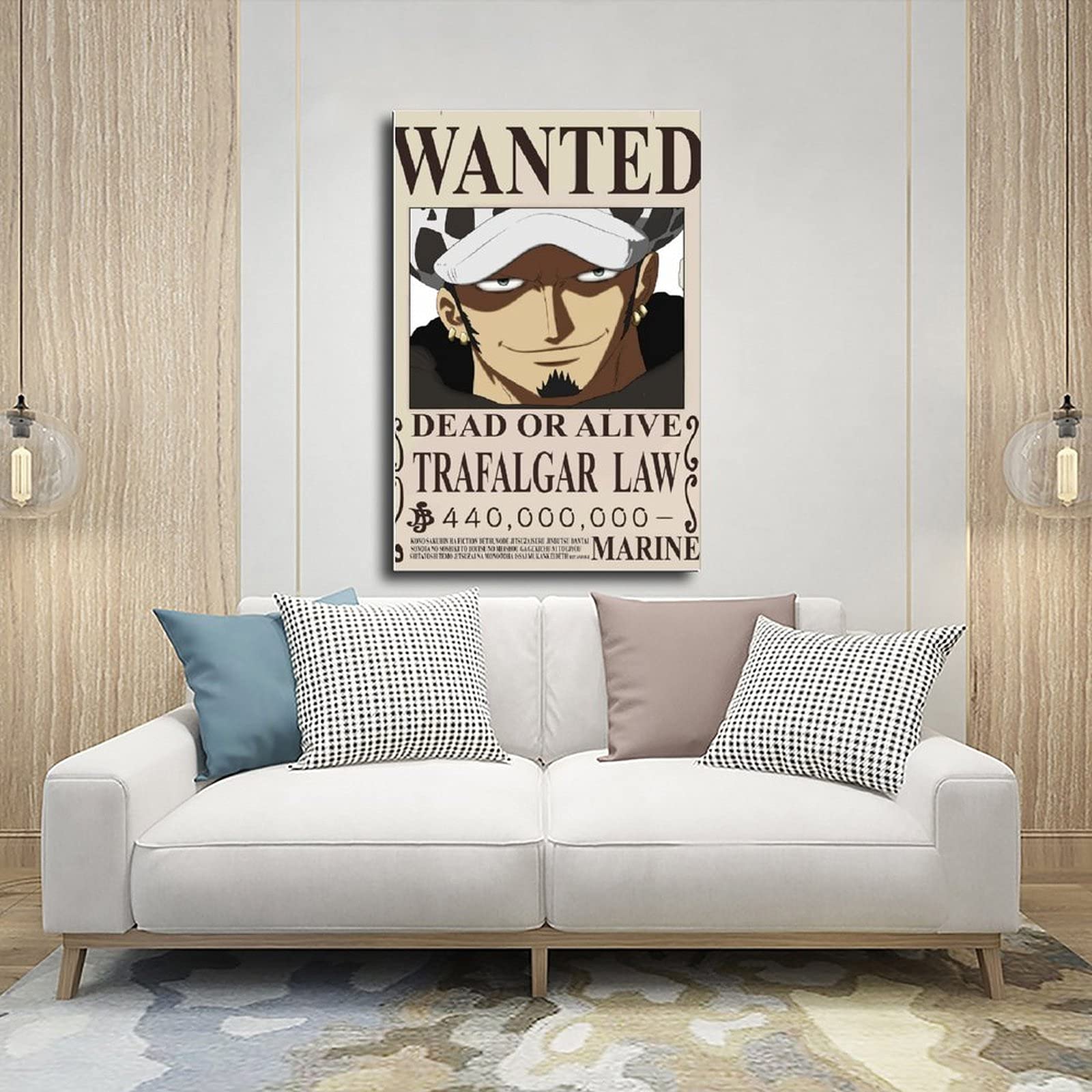 Poster Toile One Piece Wanted – Déco Murale Moderne 30x45 Cm, Impression HD Pour Chambre Ou Salon