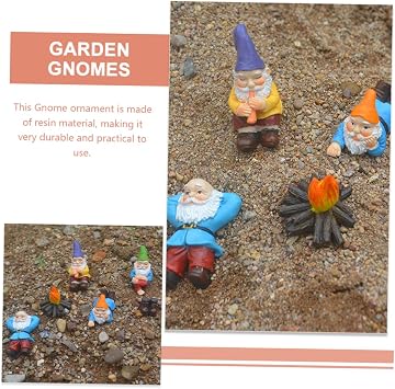 2 Sets Naughty Garden Gnomes Resin Miniature Gnome Statues Dwarf Sculptures for Garden Decor Unique Christmas Ornaments
