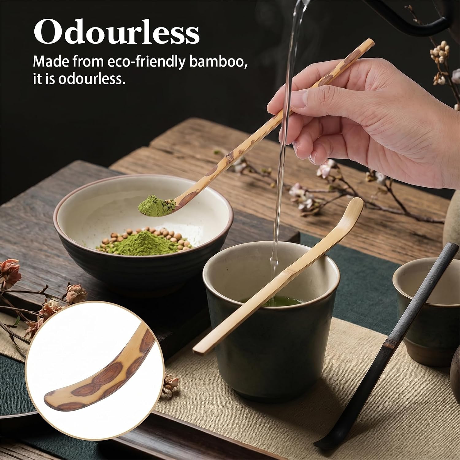 3 Pcs Matcha Scoop, Japanese Chashaku