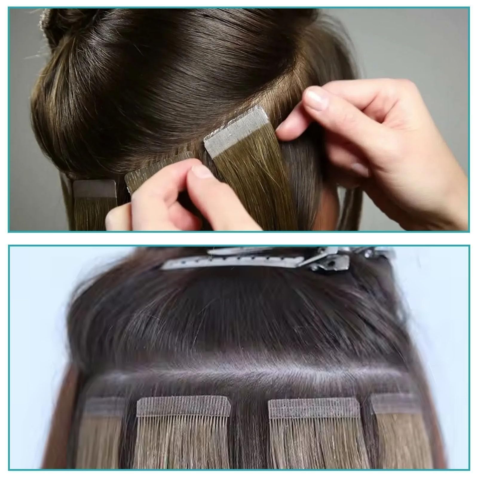 96 Piezas Cinta Adhesiva Doble Cara para Pelucas y Extensiones de Cabello, Cinta Repuesto Invisible Resistente, Azul