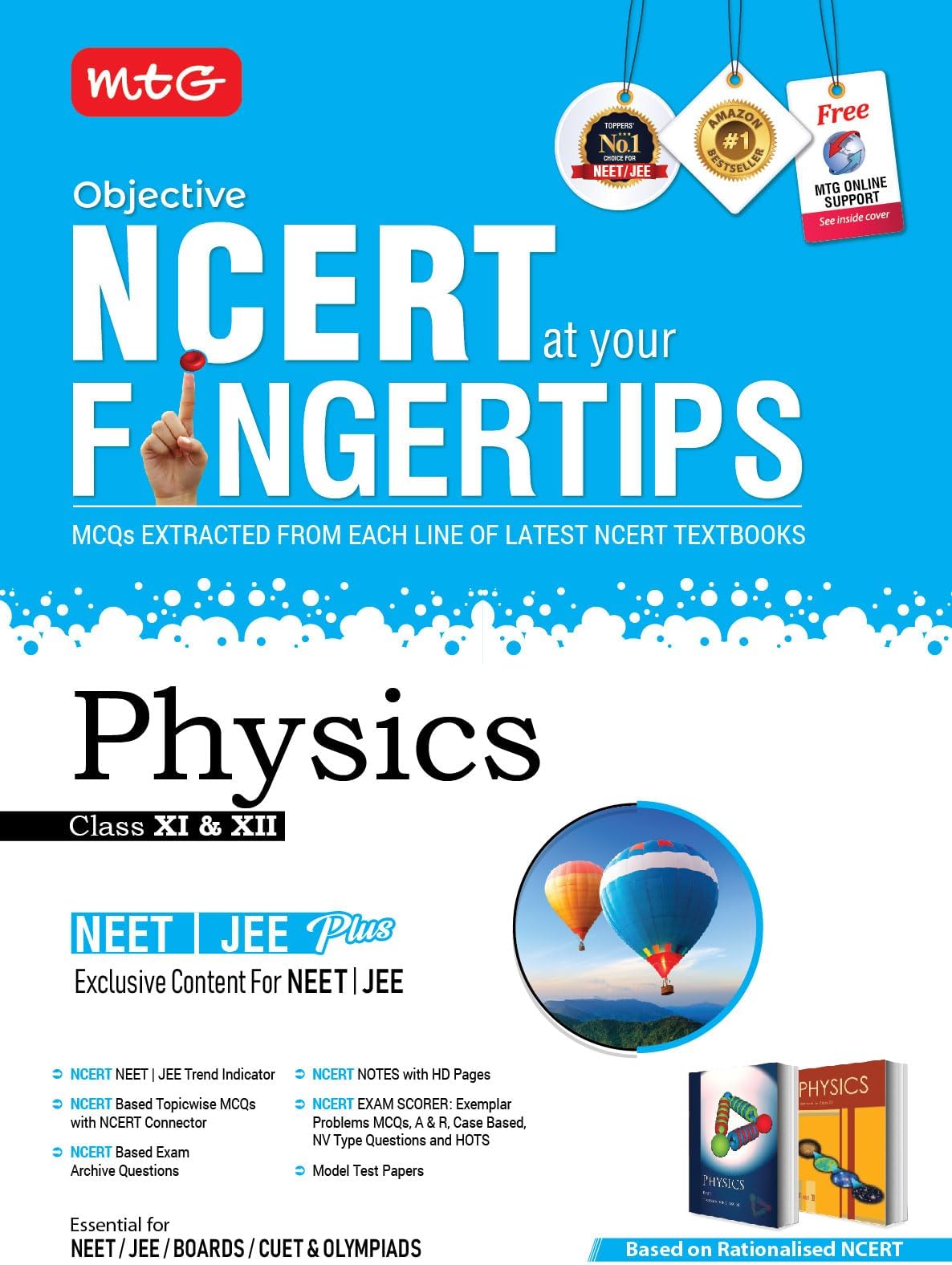 MTG Objective NCERT at your FINGERTIPS Physics - NCERT NEET/JEE Trend Indicator, Notes with HD Pages, Exam Archive & MCQs | NEET-JEE Books (Based on NCERT Latest Pattern for 2025 Exam)