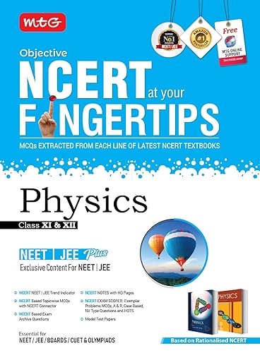 MTG Objective NCERT at your FINGERTIPS Physics - NCERT NEET/JEE Trend Indicator, Notes with HD Pages, Exam Archive &amp; MCQs | NEET-JEE Books (Based on NCERT Latest Pattern for 2025 Exam)