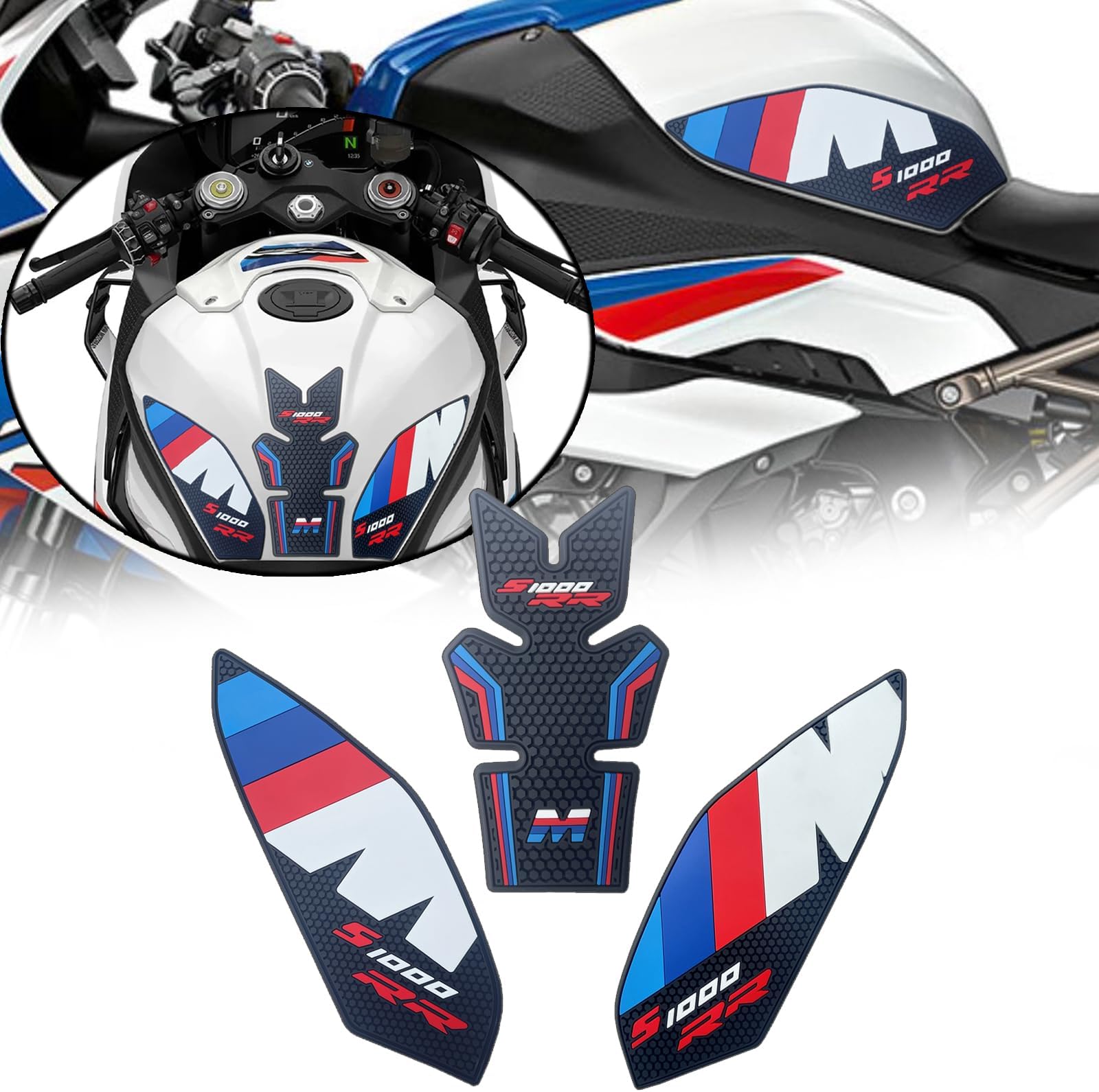 For S1000RR S1000 RR 2024 2025 motorcycle side tank pads tank pads knee pads protectors decals traction pads s1000rr 2019-2026+ motorcycle accessories