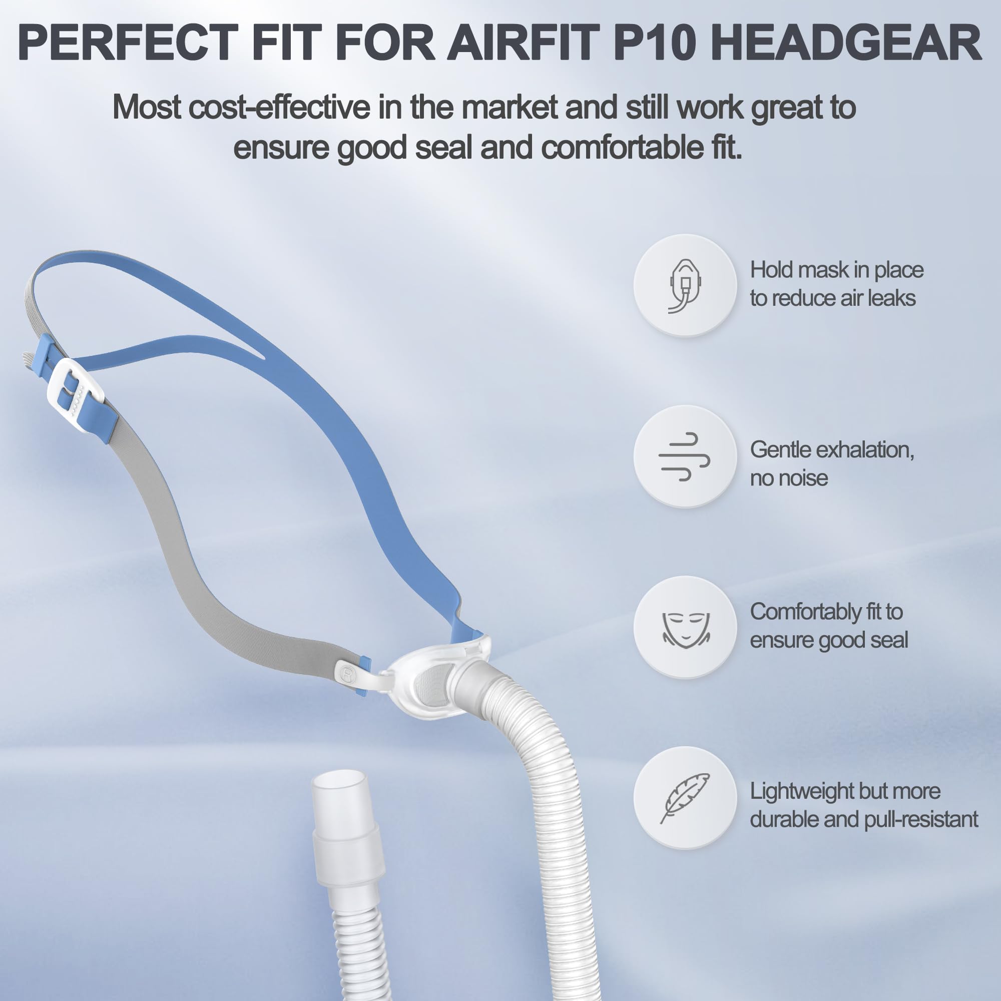 Ensemble complet de cadre tubulaire de rechange pour P10, cadre tubulaire compatible avec Airfit P10, kit de cadre tubulaire (sans coussin)