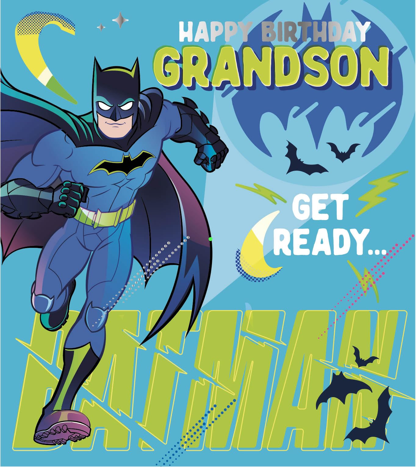 wb - batman, grandson, birthday card