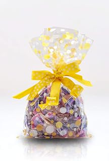 Italpak Bolsas de Celofán Transparentes, Bolsas para Chuches, Bolsitas de Regalos, Amarillo, 50 Unidades, 10x20 cm