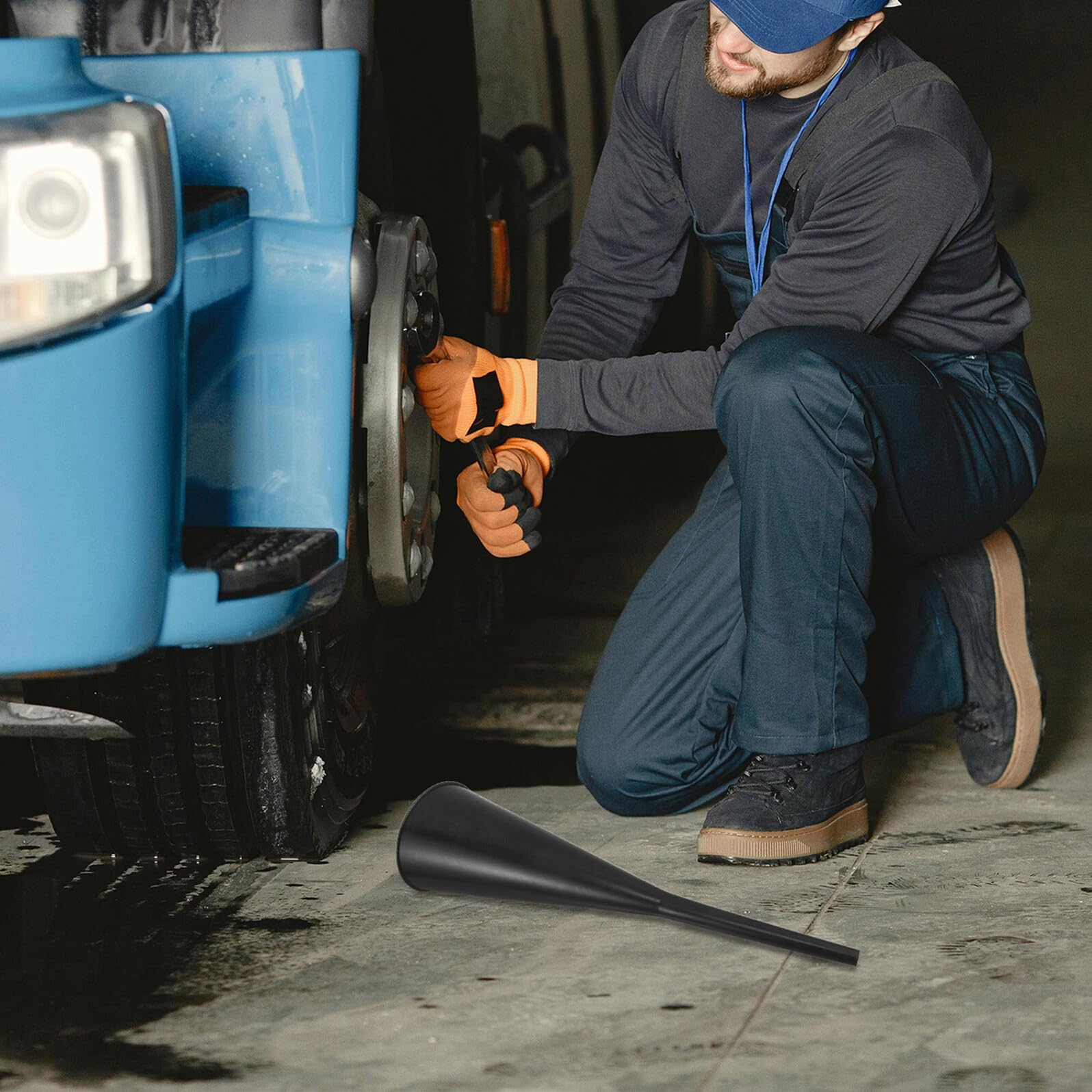 Cabilock Embudos de Aceite de Plástico con Boquilla Larga, Juego de 4 Unidades para Llenado, Embudos Automotrices para Motores y Motocicletas, Accesorios Resistentes para