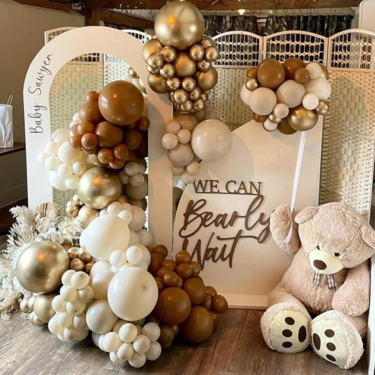 Brązowe złote balony, 30 cm, morelowe balony, beżowe, metaliczne, brązowe, złote, lateksowe, na urodziny, baby shower, dżunglę, boho, ślub, rocznicę, dekoracje imprezowe