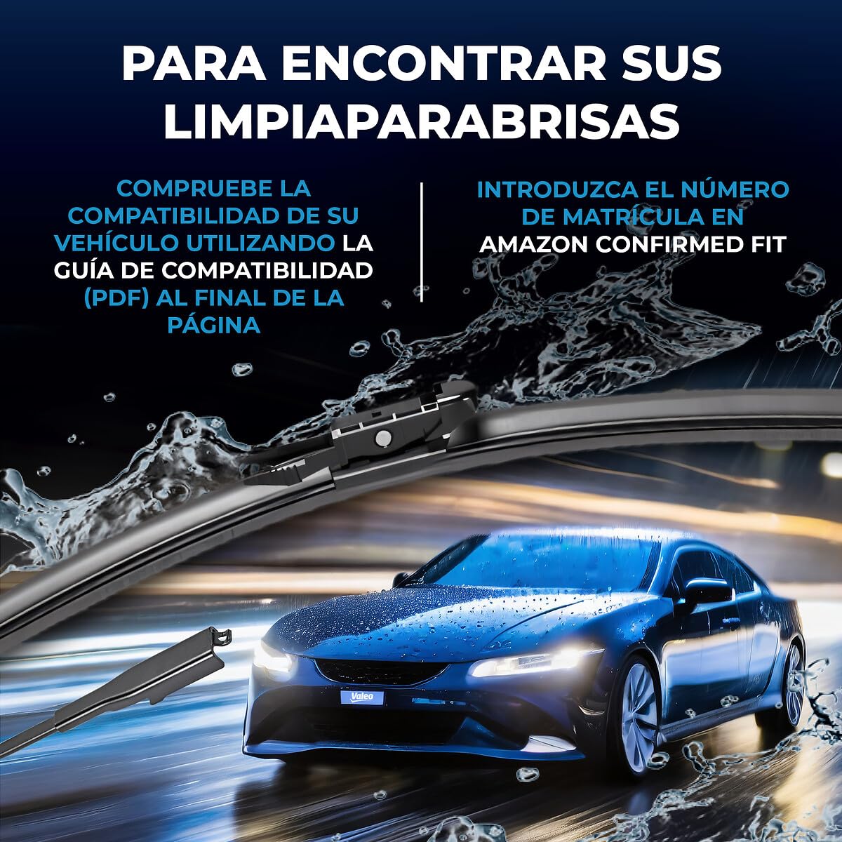 VALEO Silencio Escobilla - VF381 - Kit de Hojas Planas Originales 650 mm/475 mm - Alto Rendimiento, Visibilidad Superior en Carretera, Fácil Instalación - Delanteras - Juego de 2 Escobillas - 574481