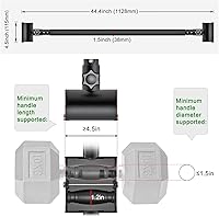 Vista 8 de Kipika Adjustable Dumbbell to Barbell Converter - EZ Curling Bar Adapter - Versatile Weightlifting Equipment for Home Gym