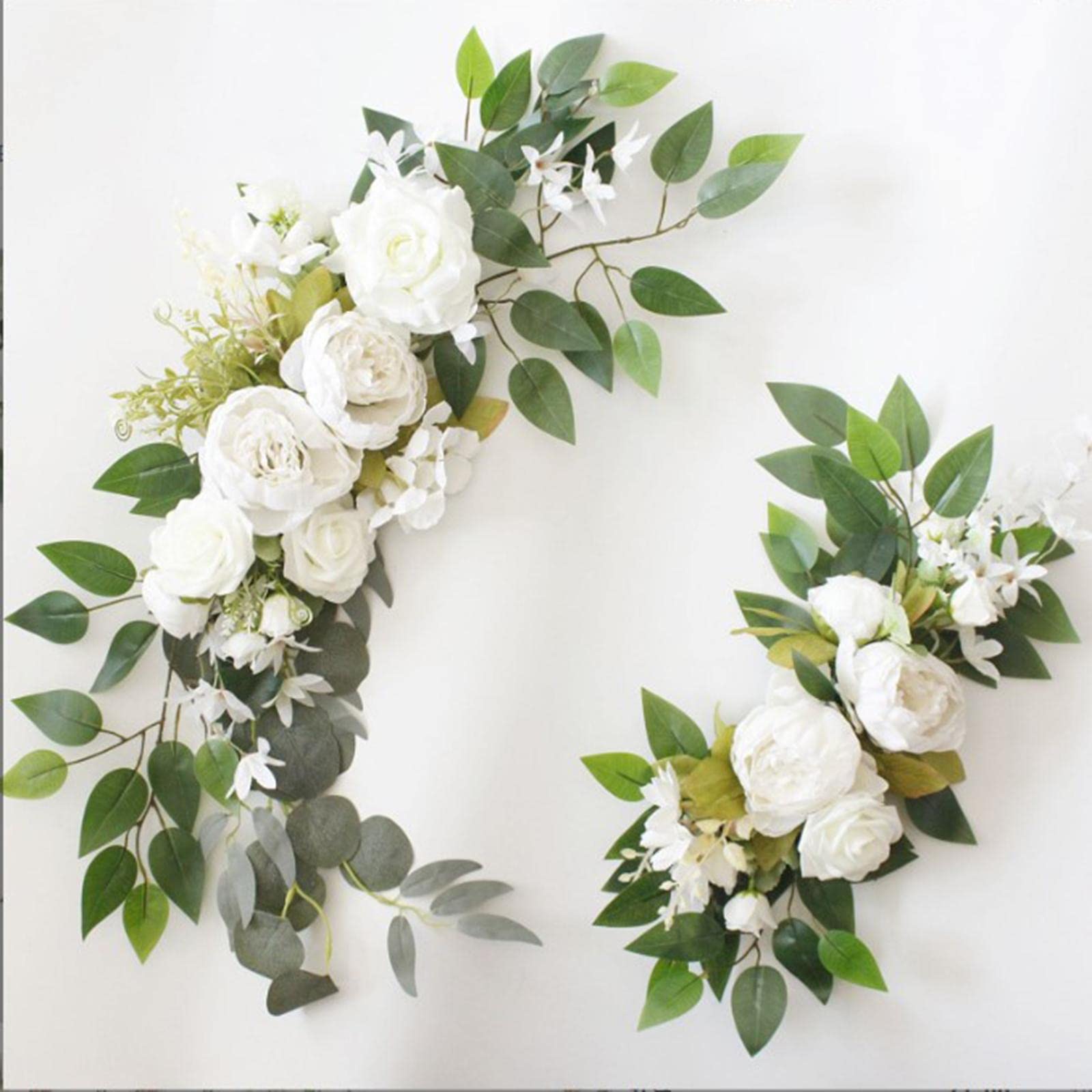 2 Pezzi Ghirlanda Fiori Matrimonio Arco Fiori Artificiali Seta Allestimento Floreale Decorazione Arco Cerimonia Rustica Adatta per Cerimonia Nuziale
