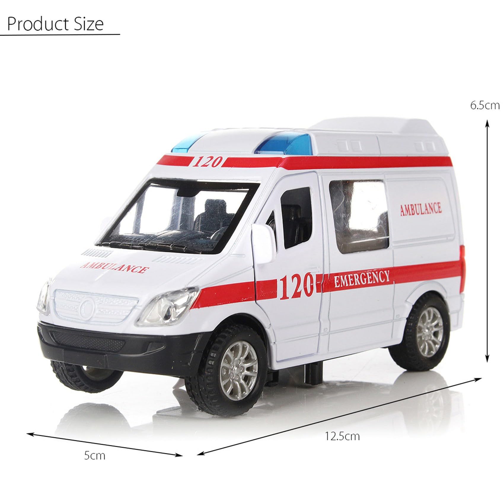 2X Ambulancia VehíCulos MéDicos Juguetes 1/32 AleacióN Diecast Modelo de AutomóVil con LightandSound Regalo para NiñOs