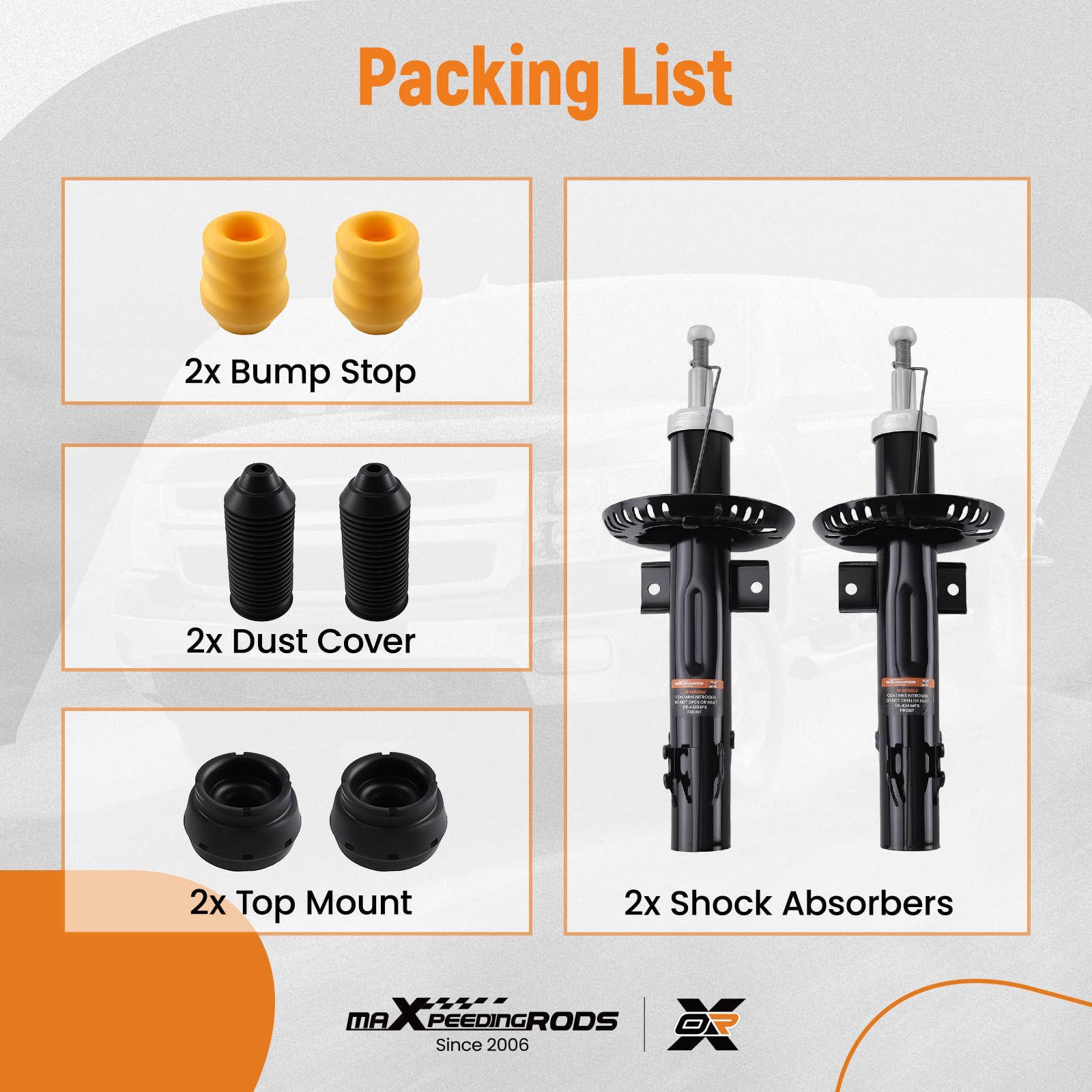 maXpeedingrods Kit d'amortisseurs et jambes de force – Avant gauche et droit – pour Seat Toledo & Ibiza, Audi A1, VW Polo – 339741, 1J0412331, 357413175A