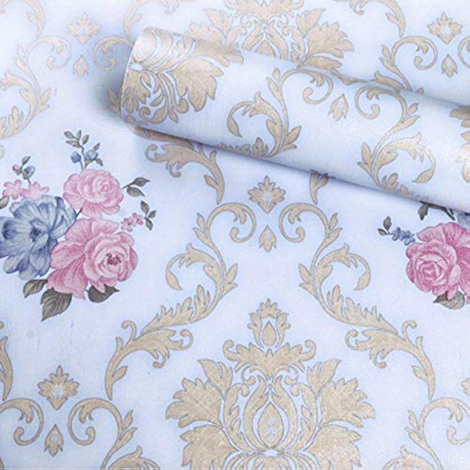 WOW Interiors Blue Floral SELF Adhesive Wallpaper for Living Room Bedroom Office Hall Corridor Peel and Stick Vinyl Wallpaper 200 * 45Cm-9Sqft (B081W5GT5G) Amazon Price History, Amazon Price Tracker