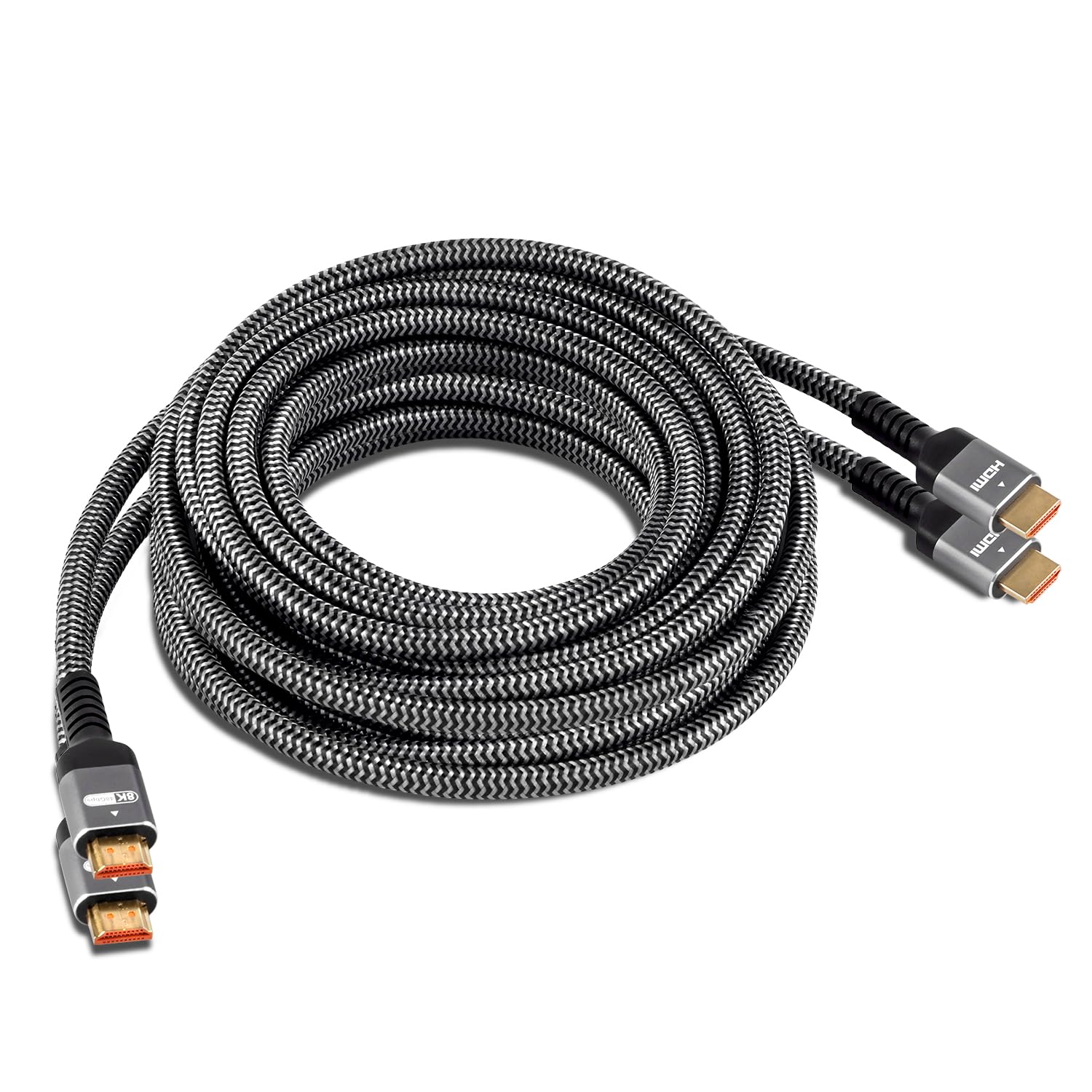 Orei 8K HDMI Cable 1.5 Meter(4.9Ft)-8K@60Hz HDMI Cable 2.1 With Ethernet & HDCP 2.3,Lightning Fast 48Gbps Bandwidth,HDR,Earc & 3D Support-HDMI 4K@120Hz For Tvs,Gaming Consoles & More(2 Pack),Grey