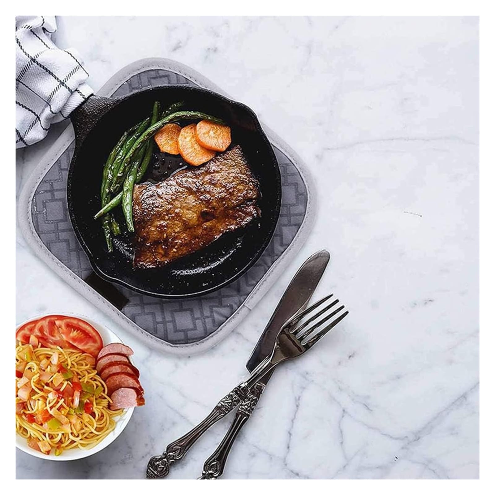 Rękawice kuchenne Gadżety Bawełniane rękawice kuchenne Zestaw rękawiczek Wisząca lina Naczynia kuchenne Części naczyń kuchennych Odporny na wysoką temperaturę Grill do pieczenia Kuchnia