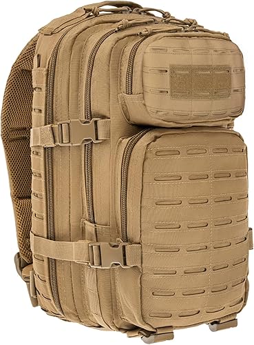 Mochila táctica militar para hombre, paquete de asalto de 3 días para Molle Bug Out, mochila de viaje, senderismo, camping, caza, Beige Bronceado,