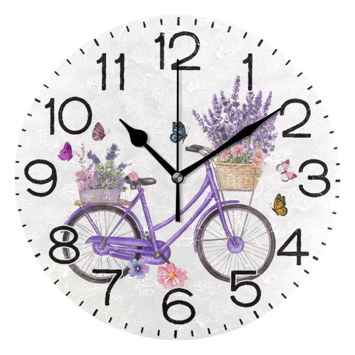 Horloge murale vélo sans tic-tac pour retrouver le sommeil et le calme dans le salon