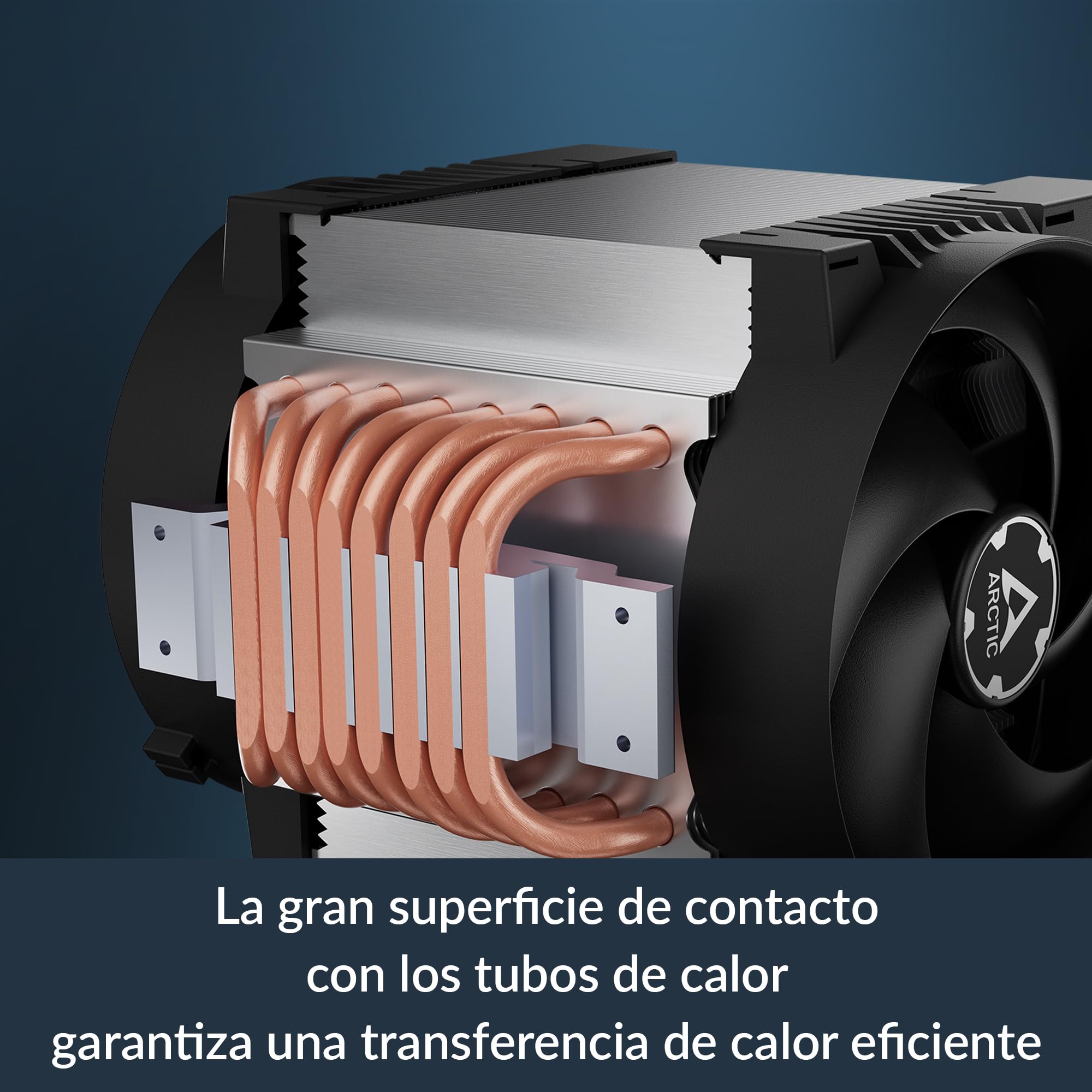 ARCTIC Freezer 4U-Altra - Disipador CPU servidor, Ampere Altra LGA4926 | Dos ventiladores PWM de 120 mm (400-3300 rpm), 8 Heatpipes, doble rodamiento de bolas, compatible con Rack 4U