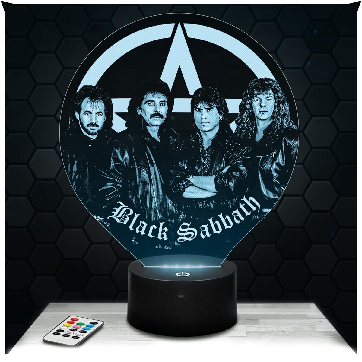 Lampephoto.fr - 3D Lamp B. Sabbath British Hard Rock Group, Touch LED Night Light, 3D Hologram Effect, Christmas Birthday Gift Idea for Men and Women, Bedroom Decoration Object